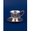 Серебряная чашка с блюдцем Лавр   С33687601625